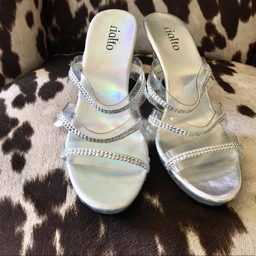 Rialto Clear Blingy Heels - Picture 2 of 4